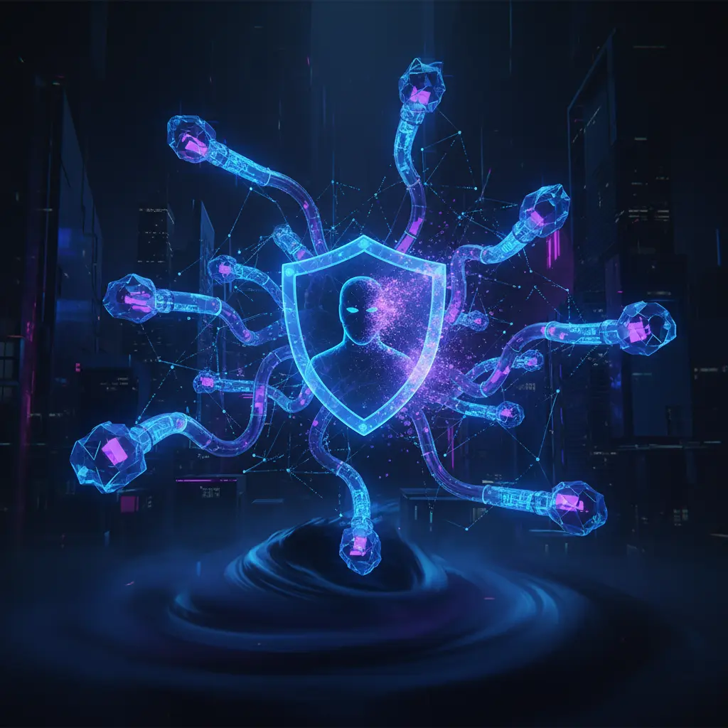 Tor network three-node routing diagram